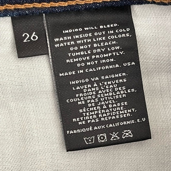 J Brand Women's Daphne Skinny Leg Jeans Size 26 Dark Wash Indigo Classic Zip Fly - Picture 8 of 10